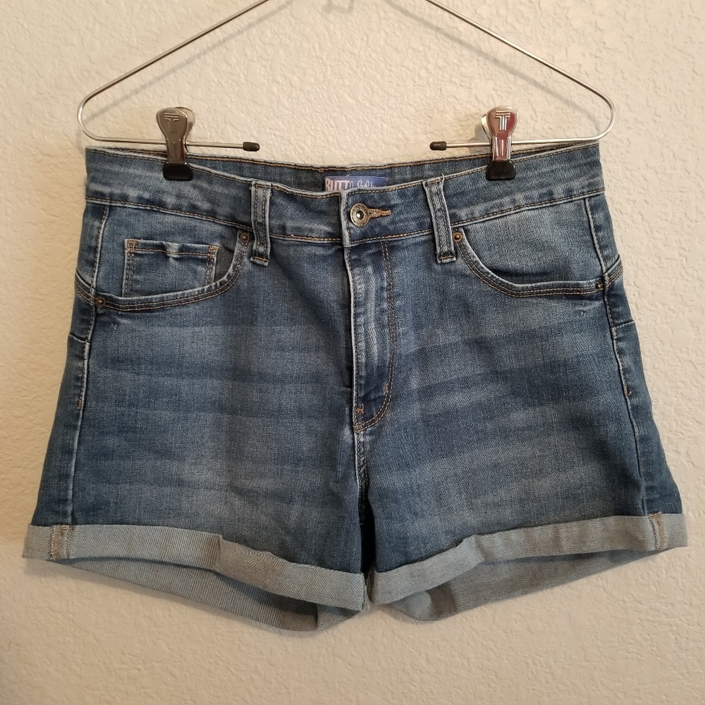 Wax Jean Butt, I Love You Denim Shorts